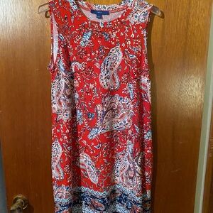 Apt. 9 Red Paisley Midi Dress